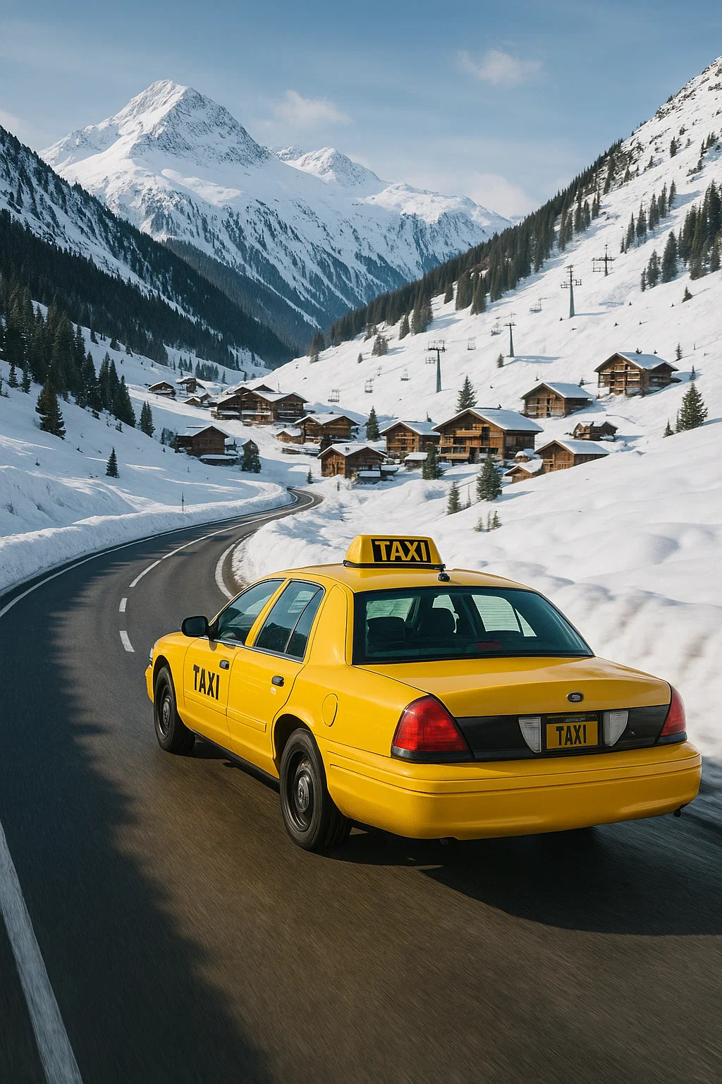 Taxi station ski rhône alpes